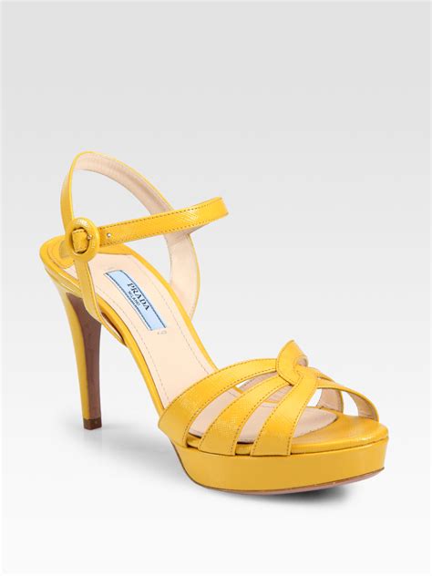 strappy platform sandal prada|prada leather sandals.